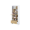 Bibliothèque moderne blanche et chêne artisan Bed Concept