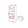 Meuble bibliothèque gris et graphite Bed Concept
