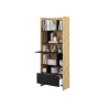 Bibliothèque rangement chêne artisan et noir Bed Concept