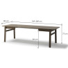 Table rectangulaire extensible 149-269 cm chêne foncé Kubo