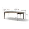 Table ronde 120 cm extensible bois chêne foncé Kubo