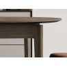 Table ronde 120 cm extensible bois chêne foncé Kubo