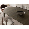 Table ronde 120 cm extensible bois chêne foncé Kubo