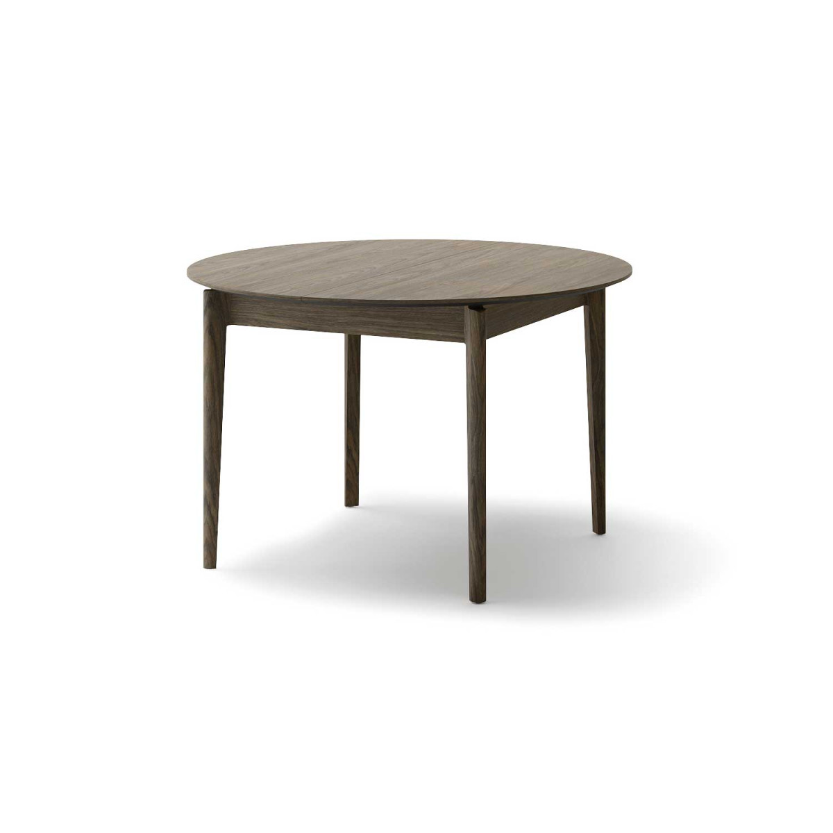 Table ronde 120 cm extensible bois chêne foncé Kubo