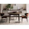 Table ronde 120 cm extensible bois chêne foncé Kubo