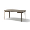 Table ronde 120 cm extensible bois chêne foncé Kubo