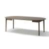 Table ronde 120 cm extensible bois chêne foncé Kubo