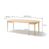 Table ronde 120 cm extensible bois chêne clair Kubo