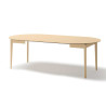 Table ronde 120 cm extensible bois chêne clair Kubo