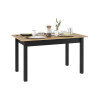 Table à manger extensible chêne artisan et noir Edge