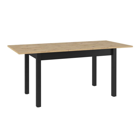 Table à manger extensible chêne artisan et noir Edge