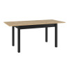 Table à manger extensible chêne artisan et noir Edge