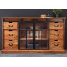 Buffet en acacia marron 148 cm industriel Zaya