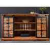 Buffet en acacia marron 148 cm industriel Zaya