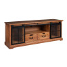 Meuble TV en acacia marron 160 cm industriel Zaya