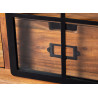 Meuble TV en acacia marron 160 cm industriel Zaya