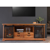 Meuble TV en acacia marron 160 cm industriel Zaya