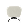 Fauteuil crème pivotant et métal noir Tajo