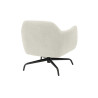 Fauteuil crème pivotant et métal noir Tajo