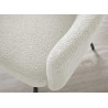 Fauteuil crème pivotant et métal noir Tajo