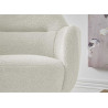 Fauteuil crème pivotant et métal noir Tajo