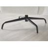Fauteuil crème pivotant et métal noir Tajo