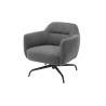 Fauteuil pivotant anthracite et métal noir Tajo