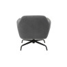 Fauteuil pivotant anthracite et métal noir Tajo