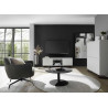 Fauteuil pivotant anthracite et métal noir Tajo