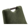 Chaises en tissu avec pied traîneau vert olive José