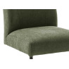 Chaises en tissu avec pied traîneau vert olive José