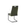Chaises en tissu avec pied traîneau vert olive José