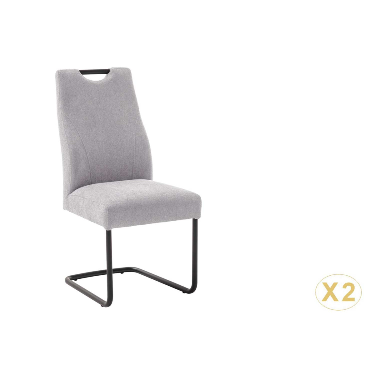 Chaises tissu ivoire design José