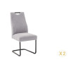 Chaises tissu ivoire design José