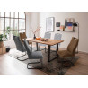 Chaises tissu ivoire design José