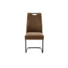 Chaises tissu marron avec poignée dossier José