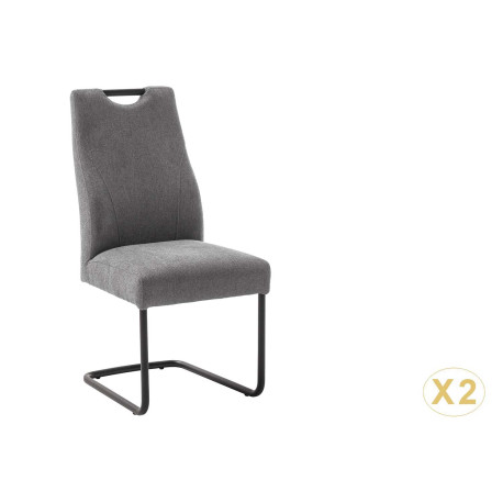 Chaises design grises avec poignée José