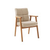 Chaise avec accoudoirs tissu et chêne Lavera