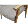 Chaise avec accoudoirs tissu et chêne Lavera