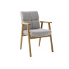 Chaise avec accoudoirs tissu et chêne Lavera