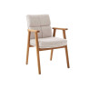 Chaise avec accoudoirs tissu et chêne Lavera