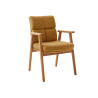 Chaise avec accoudoirs tissu et chêne Lavera