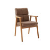 Chaise avec accoudoirs tissu et chêne Lavera