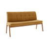 Banc de table en tissu et bois de chêne Lavera