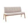 Banc de table en tissu et bois de chêne Lavera
