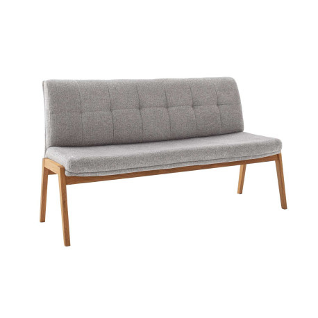 Banc de table en tissu et bois de chêne Lavera