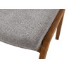 Banc de table en tissu et bois de chêne Lavera