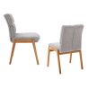 Chaises en tissu et bois de chêne Lavera