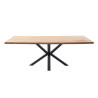 Table en chêne massif et pieds étoile métal noir Deba