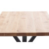 Table en chêne massif et pieds étoile métal noir Deba